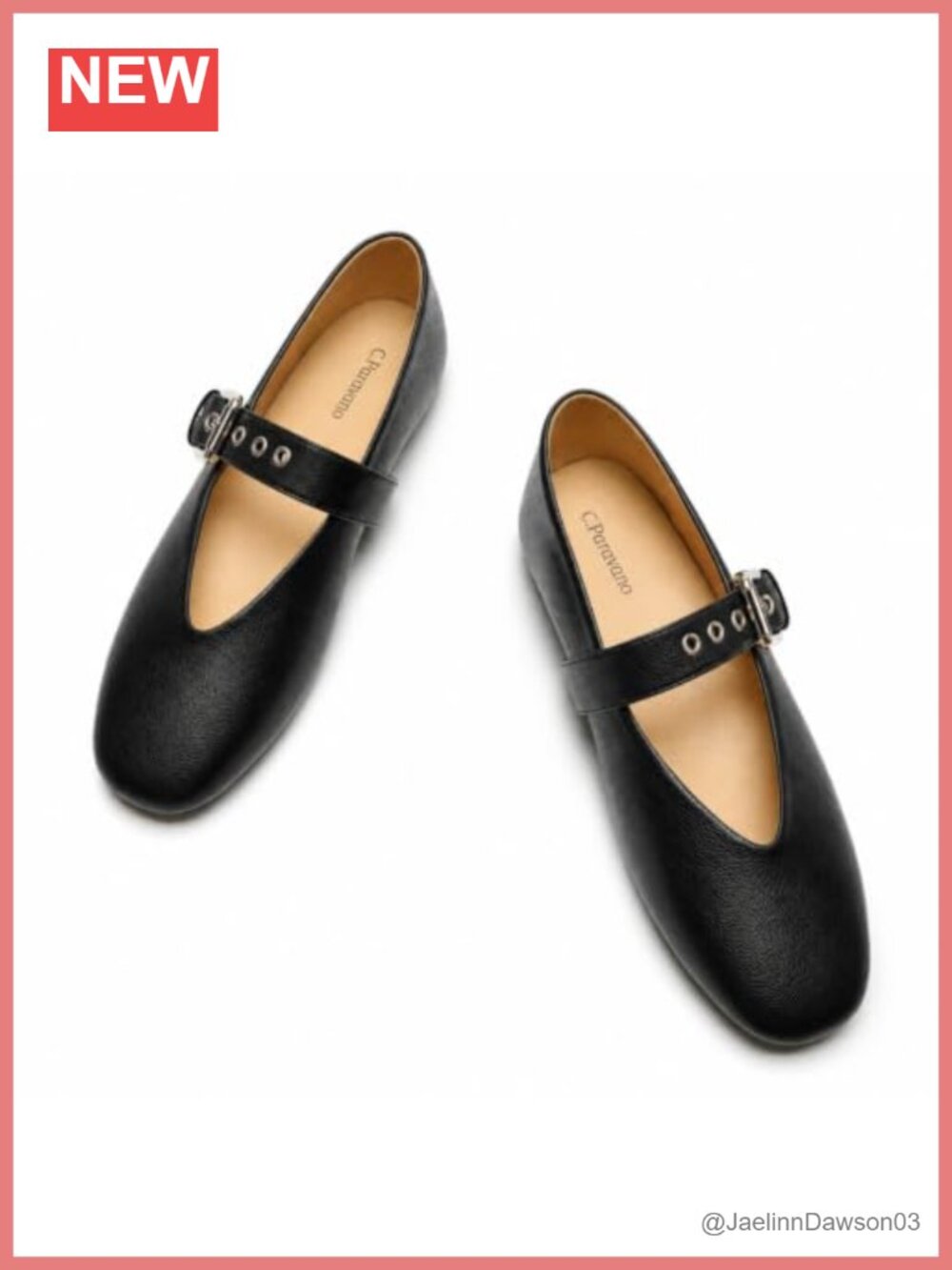 Women's Mary Jane Flats Round Toe Ballet Slip On Shoes Adjustable Buckle Strap